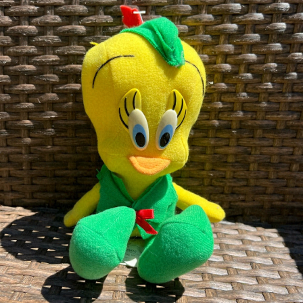 1992 Tweety Bird Robin Hood Stuffed Plush Warner Bros  Vintage Looney Tunes
